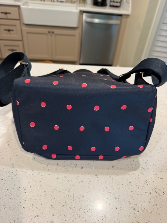 NWT Kate Spade Navy Polka Dot Backpack kate spade navy backpack with hot pink polka dots main image 2